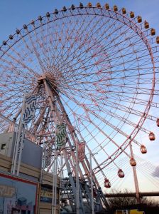 There are freakin' Ferris wheels everywhere in Japan, especially Osaka. This one was next to the aquarium.