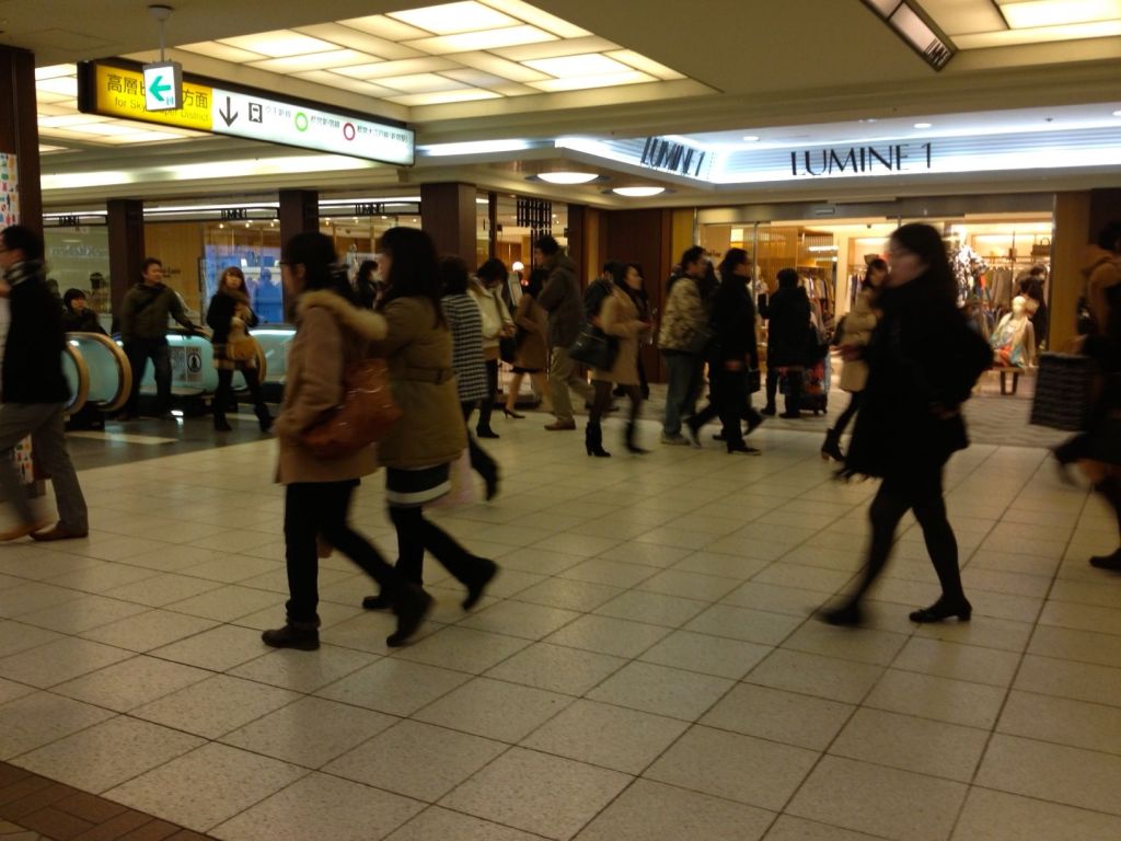 I spend a lot of time at Shinjuku Station and Tokyo Station, two of the busiest train stations in the world. When traveling in swarms, it is best join in with the crowd rather than fight the current.