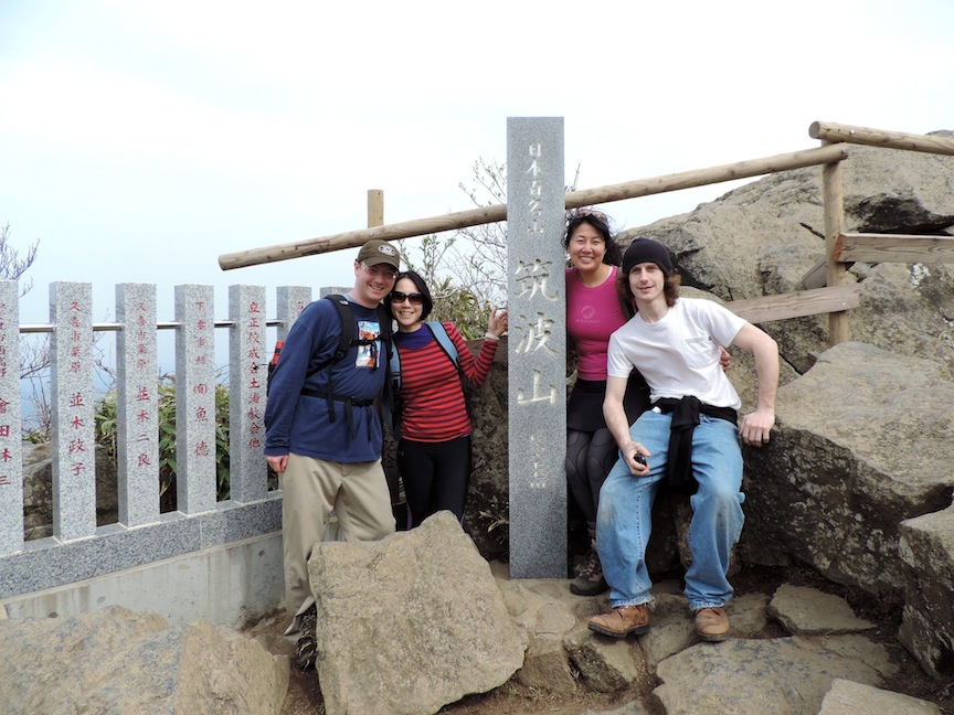 Nick, Lisa, Saya and Martin at the summit of Mount Scuba.