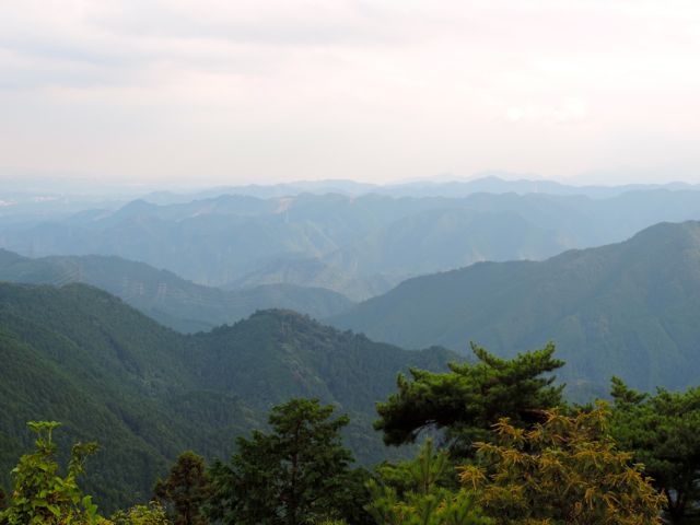 The view of Chichibu-Tama-Kai National Park from the summit of Mount Hinode.